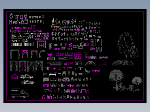 综合立面装修图库