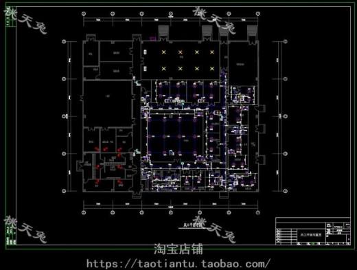 某药厂青霉素车间工艺设备车间通风图平面布置图cad图纸缩略图