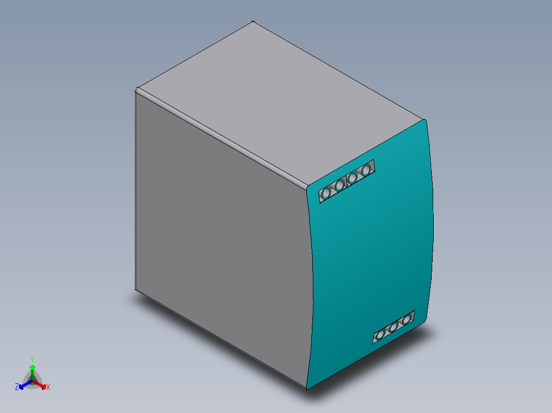 MW电源开关正等轴测图