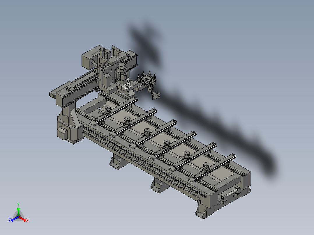 组装门的机械设备3D模型
