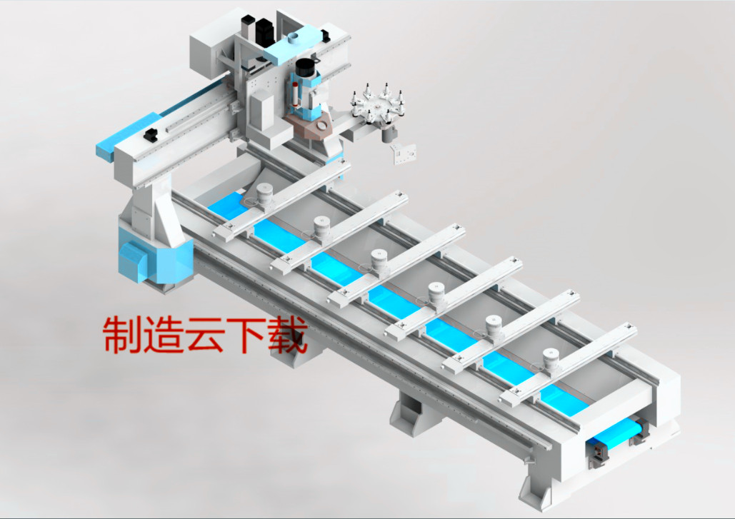 组装门的机械设备3D模型