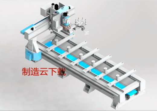 组装门的机械设备3D模型缩略图