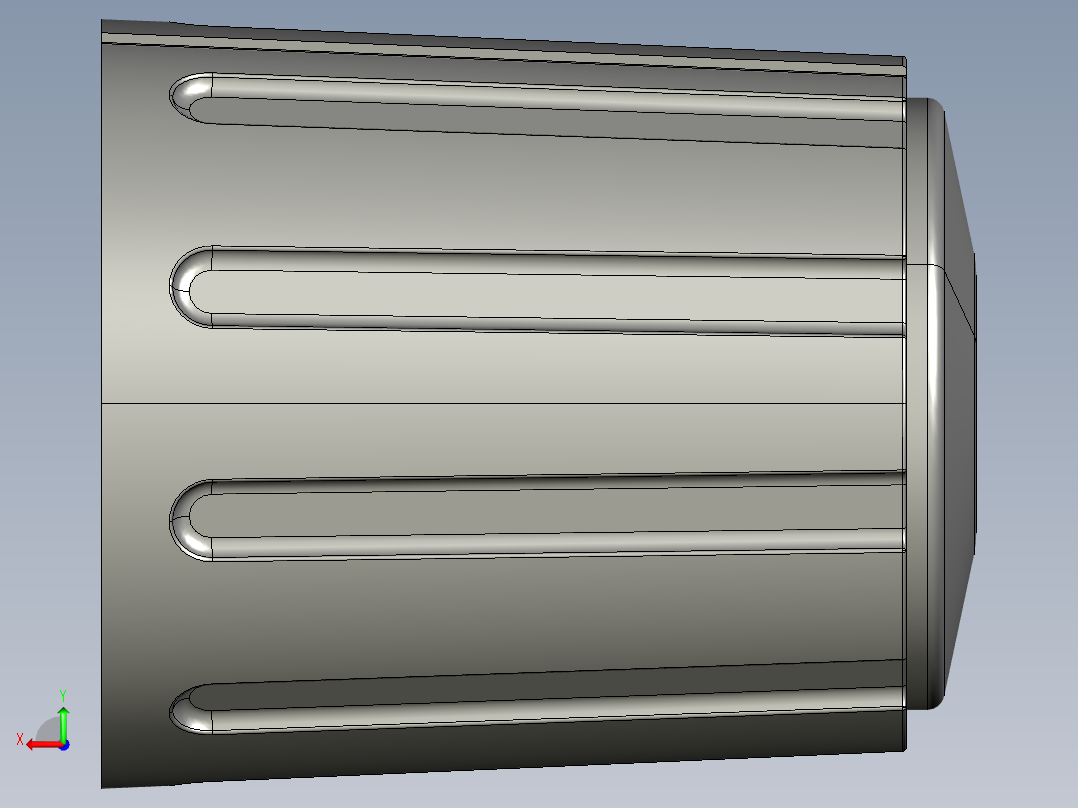 手柄与套筒3D模型后视图