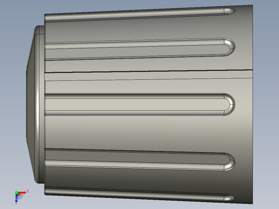 手柄与套筒3D模型俯视图