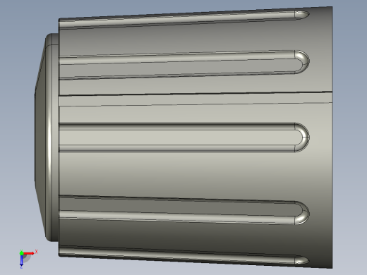 手柄与套筒3D模型俯视缩略图