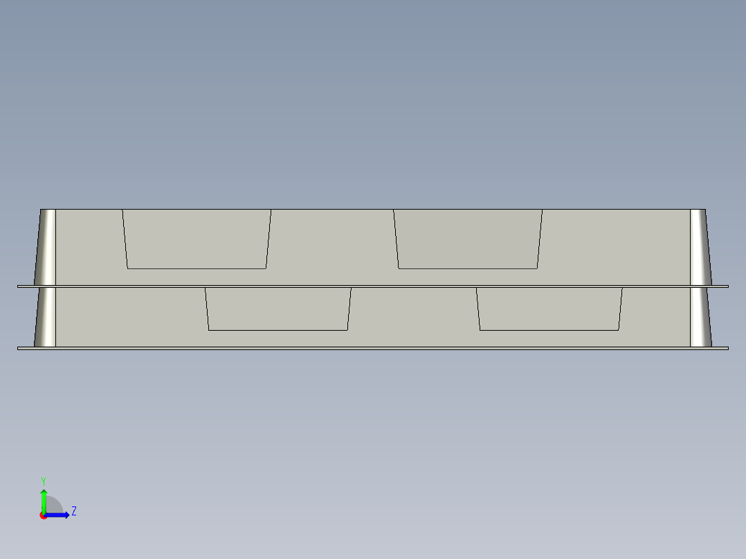 Tray包装盘左视图