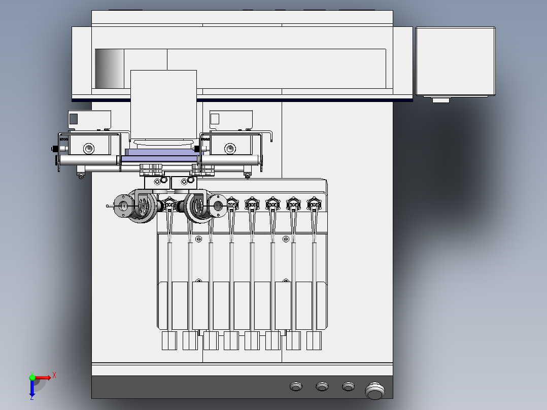 ZDH-HANX-002双头三轴自动焊锡机俯视图