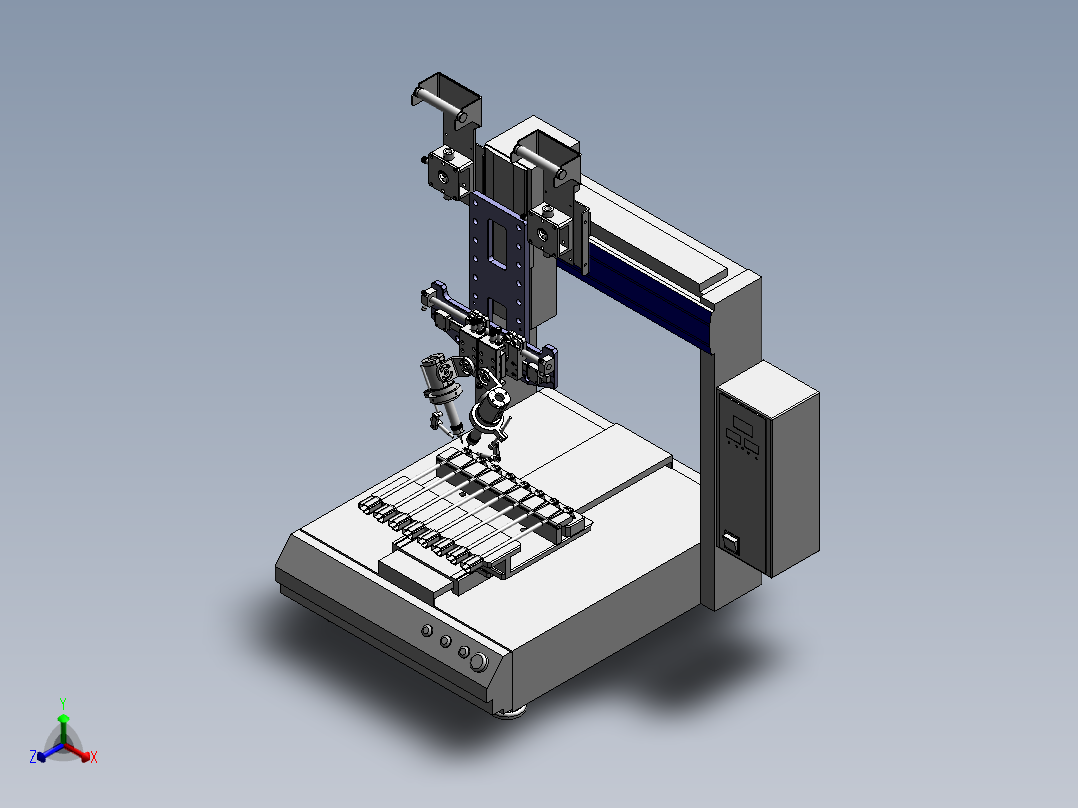 ZDH-HANX-002双头三轴自动焊锡机正等轴测图