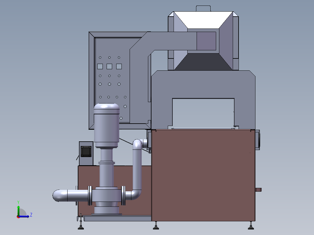 T566 通过式清洗机左视图