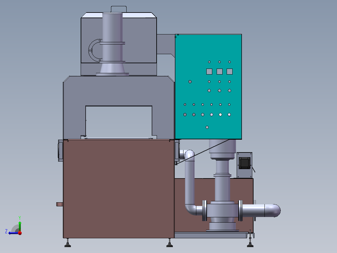 T566 通过式清洗机右视图