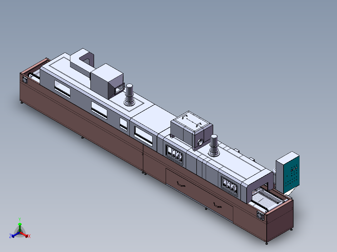 T566 通过式清洗机正等轴测图