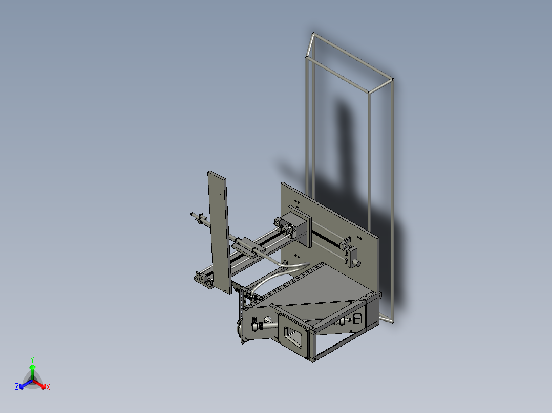 石灰粉消毒机正等轴测图