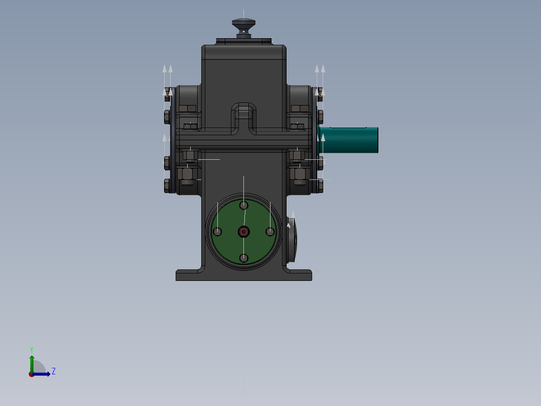 复杂的减速机左视图