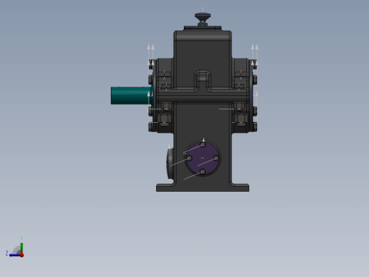 复杂的减速机右视缩略图