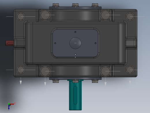 复杂的减速机俯视缩略图