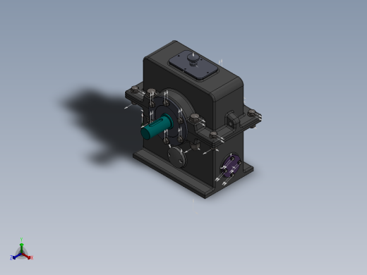 复杂的减速机正等轴测缩略图