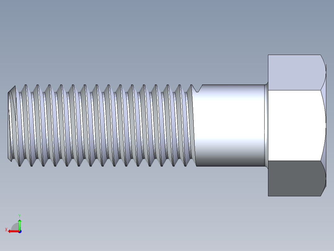 UNC 六角螺栓-Hex Bolt 0.625-11 x 2后视图