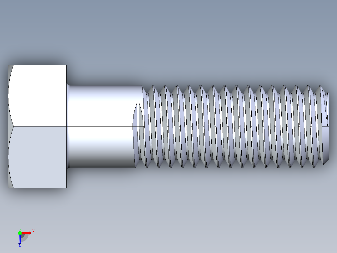 UNC 六角螺栓-Hex Bolt 0.625-11 x 2俯视图