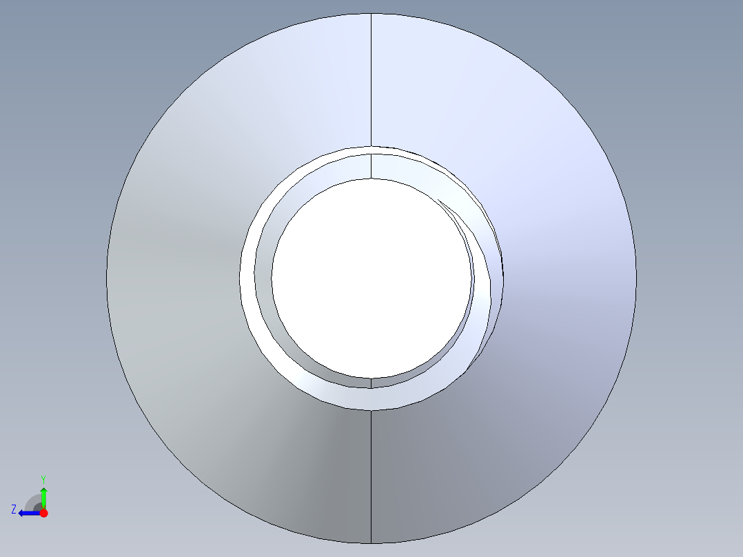 锥形内六角头螺钉-FHCS 0.3125x 2.500右视图