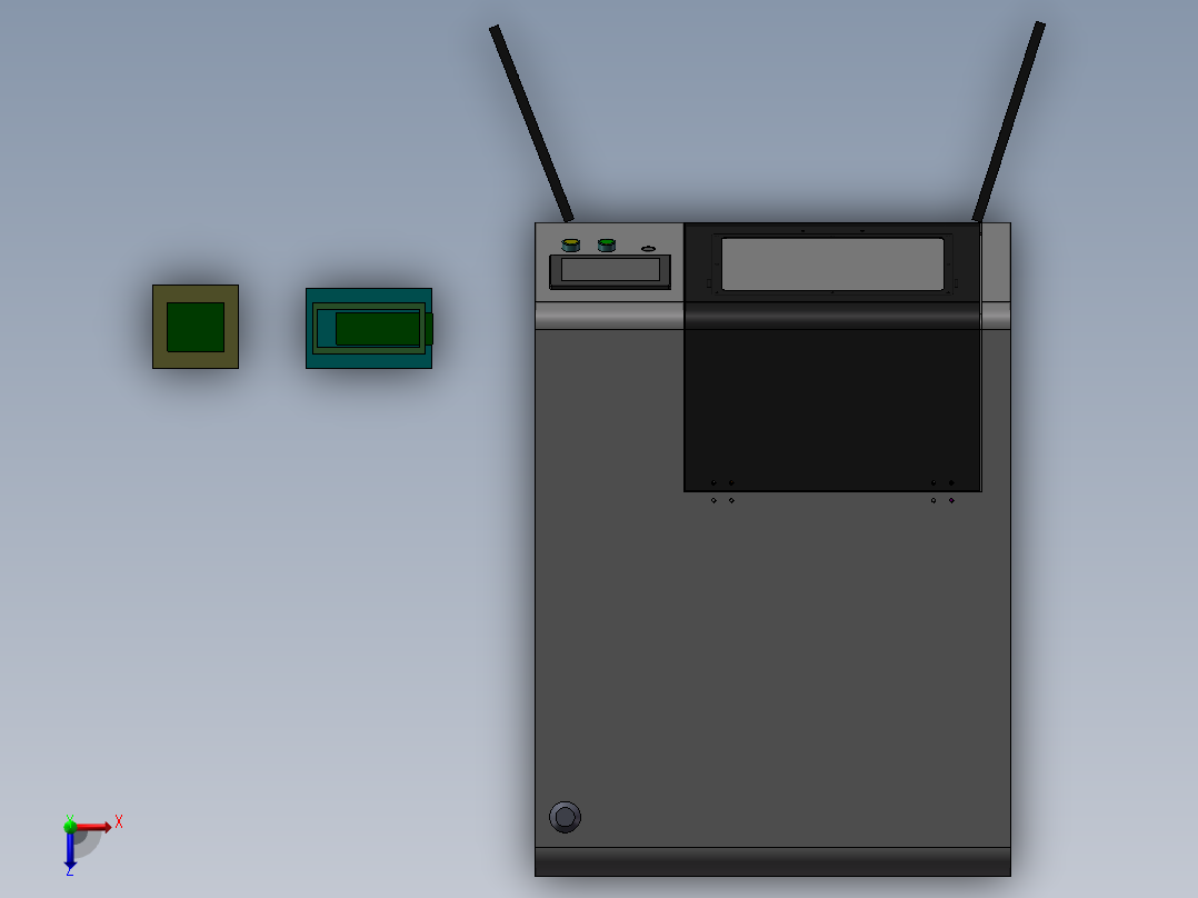 SMT在线自动植PCB机器俯视图