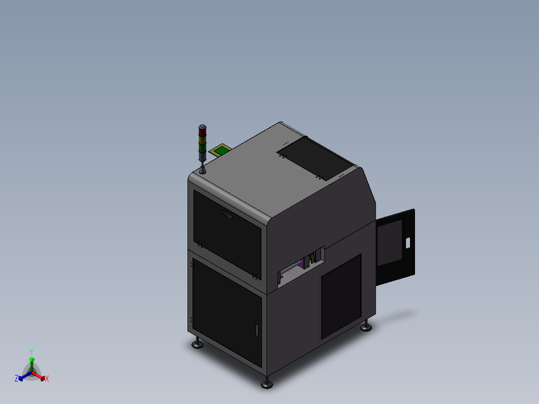 SMT在线自动植PCB机器正等轴测图