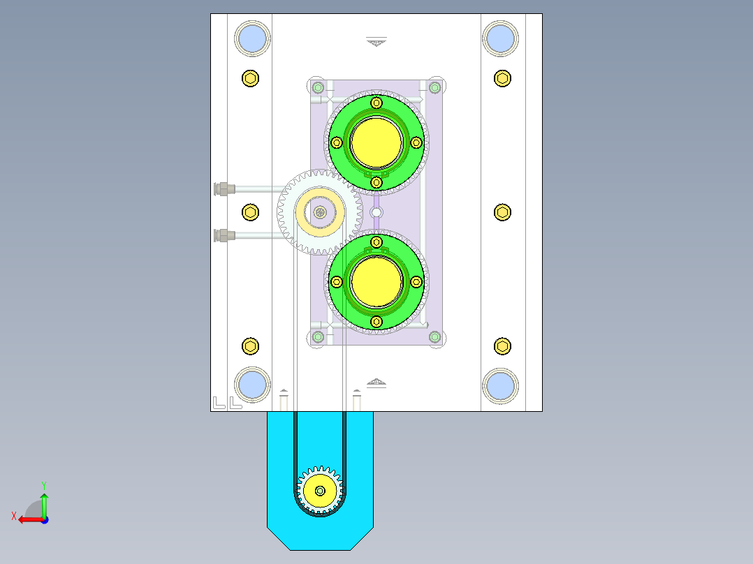 M80大油壶盖模具设计与模具零件工艺分析后视图