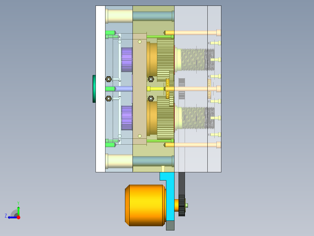 M80大油壶盖模具设计与模具零件工艺分析右视图