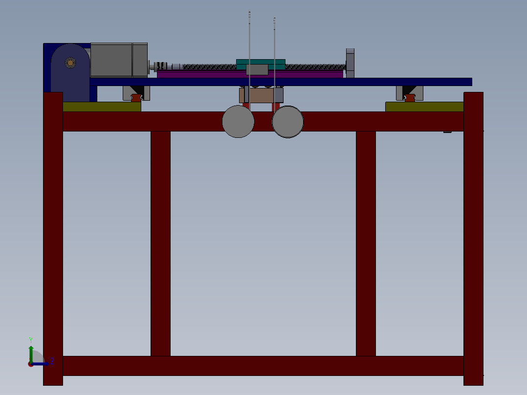 FDM型双喷头3D打印机设计含三维SW模型634152左视图