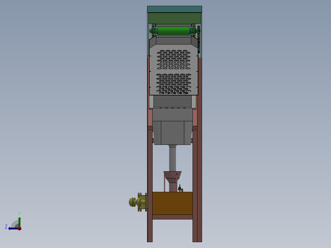 硬币分拣机SolidWorks2016模型右视图