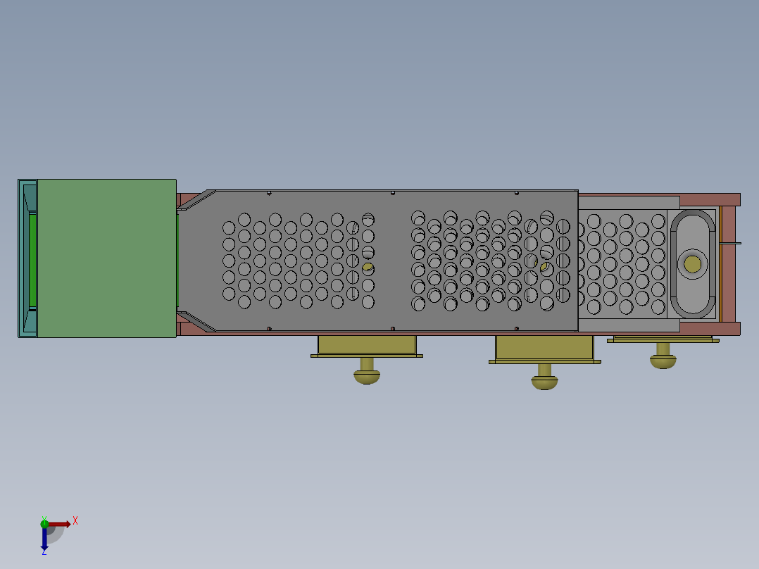 硬币分拣机SolidWorks2016模型俯视图