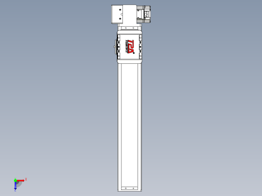 同步带全封闭直线模组TPA-HCB-85D-90-L400-RP-Y-P20-N3俯视缩略图