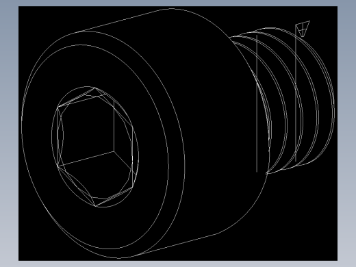 M8 x 1.25mm Thread 8mm LONG SOCKET HEAD CAP SCREW.DWG