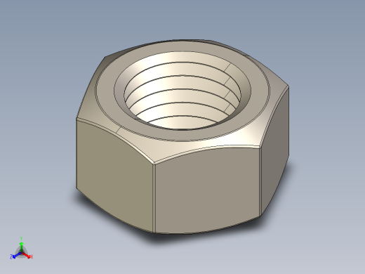 紧固件-STEP Raw Steel Nut 1.000