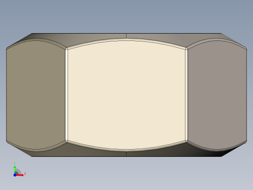 紧固件-STEP Raw Steel Nut 1.000前视缩略图