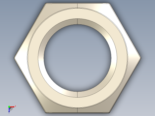 紧固件-STEP Raw Steel Nut 1.000俯视缩略图