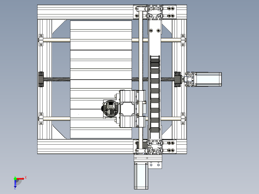 数控加工中心俯视图