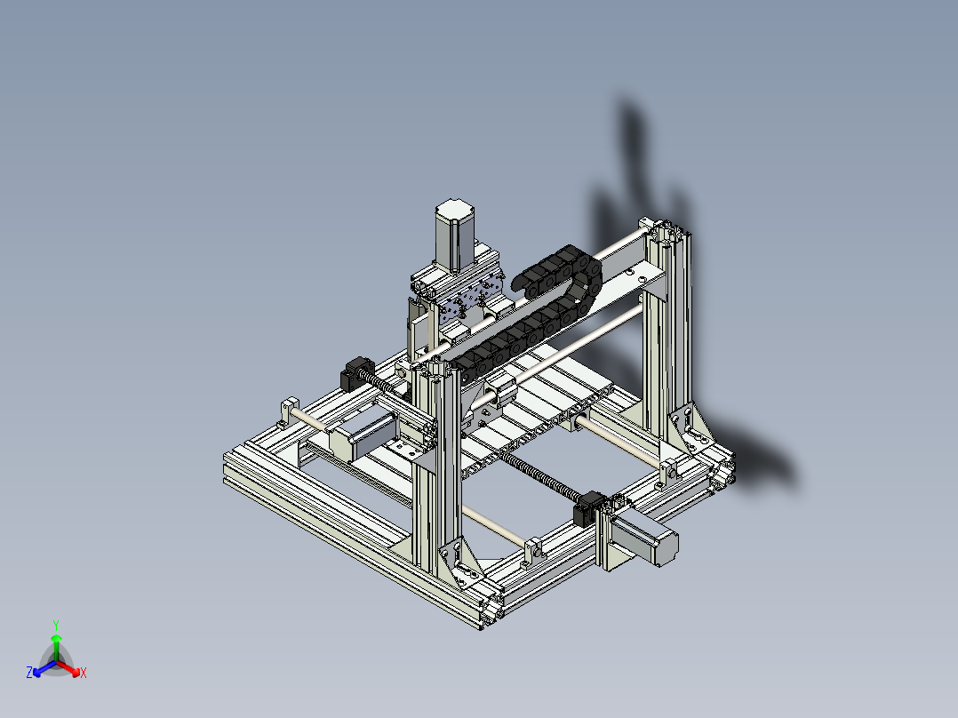数控加工中心正等轴测图