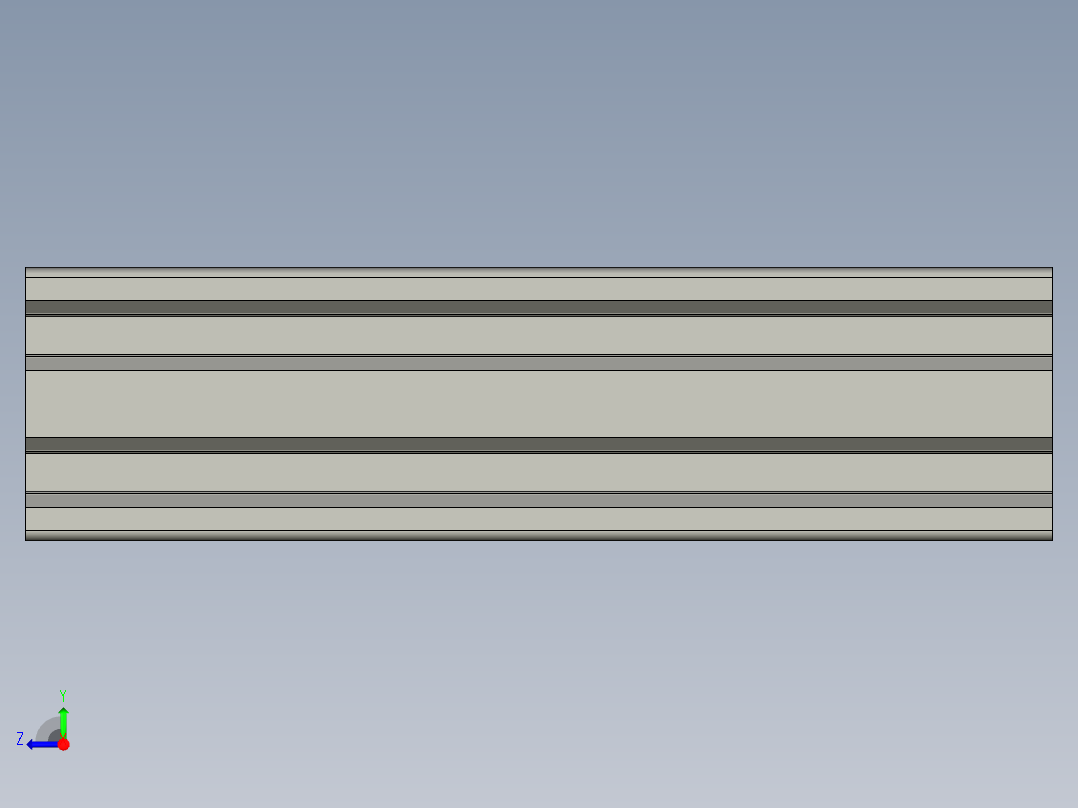 铝制结构型材 V 形槽 20x20mm2右视图
