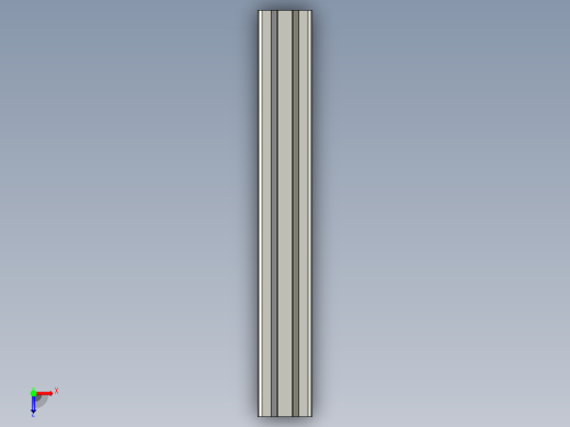 铝制结构型材 V 形槽 20x20mm2俯视缩略图