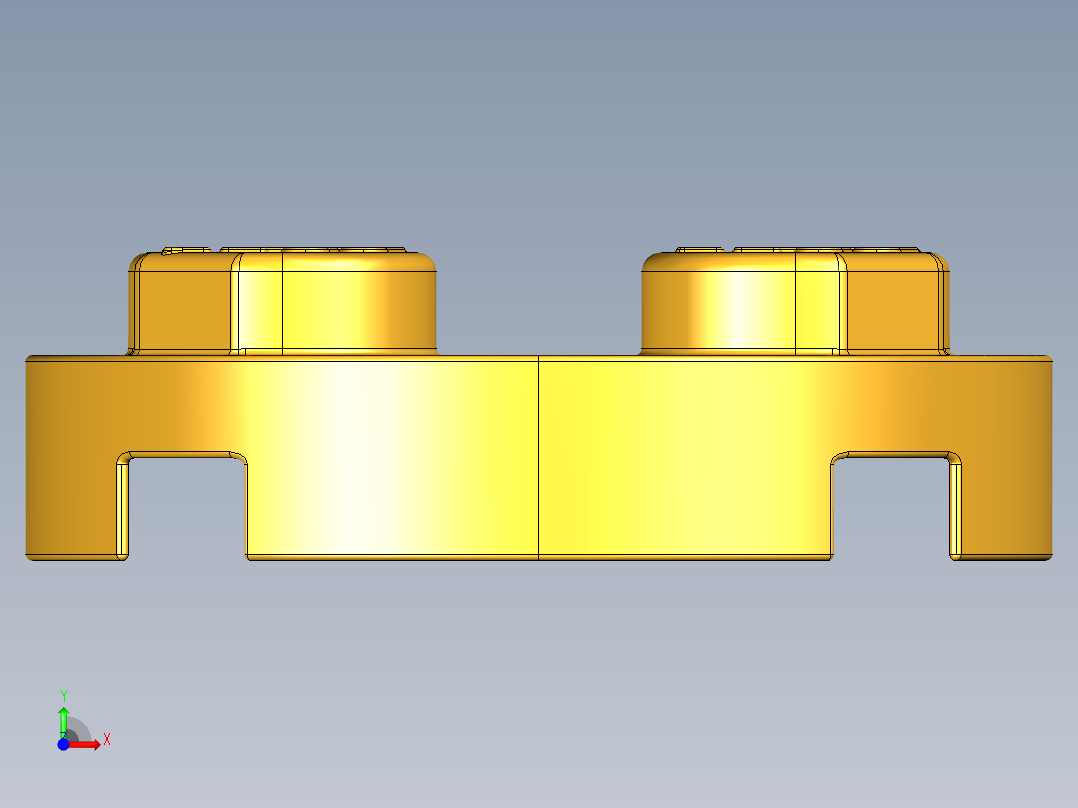 乐高零件 4032 板 2 x 2 圆形-4032 Flame Yellowish Orange - Bright Light Orange Plate 2 x 2 Round.STEP前视图