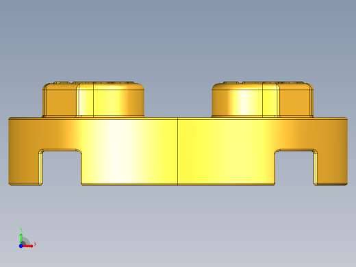乐高零件 4032 板 2 x 2 圆形-4032 Flame Yellowish Orange - Bright Light Orange Plate 2 x 2 Round.STEP前视缩略图