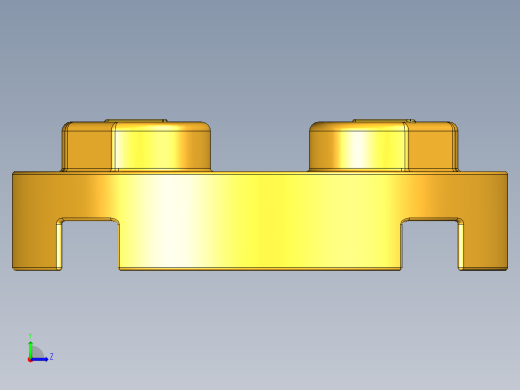 乐高零件 4032 板 2 x 2 圆形-4032 Flame Yellowish Orange - Bright Light Orange Plate 2 x 2 Round.STEP左视缩略图