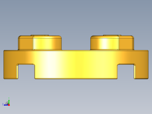 乐高零件 4032 板 2 x 2 圆形-4032 Flame Yellowish Orange - Bright Light Orange Plate 2 x 2 Round.STEP右视缩略图