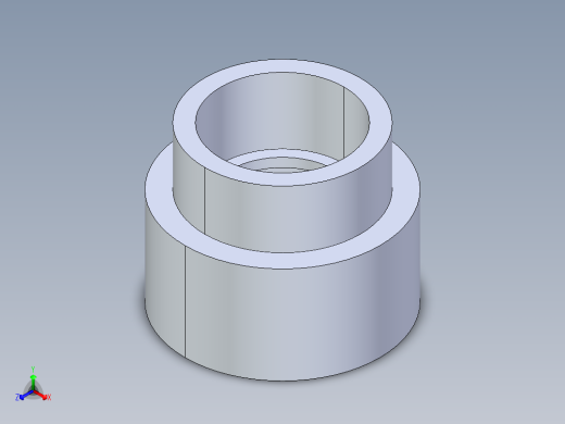CPVC管件11-Sch80_ReducerCoupling_SxS_9829-422_4in x 3in正等轴测缩略图