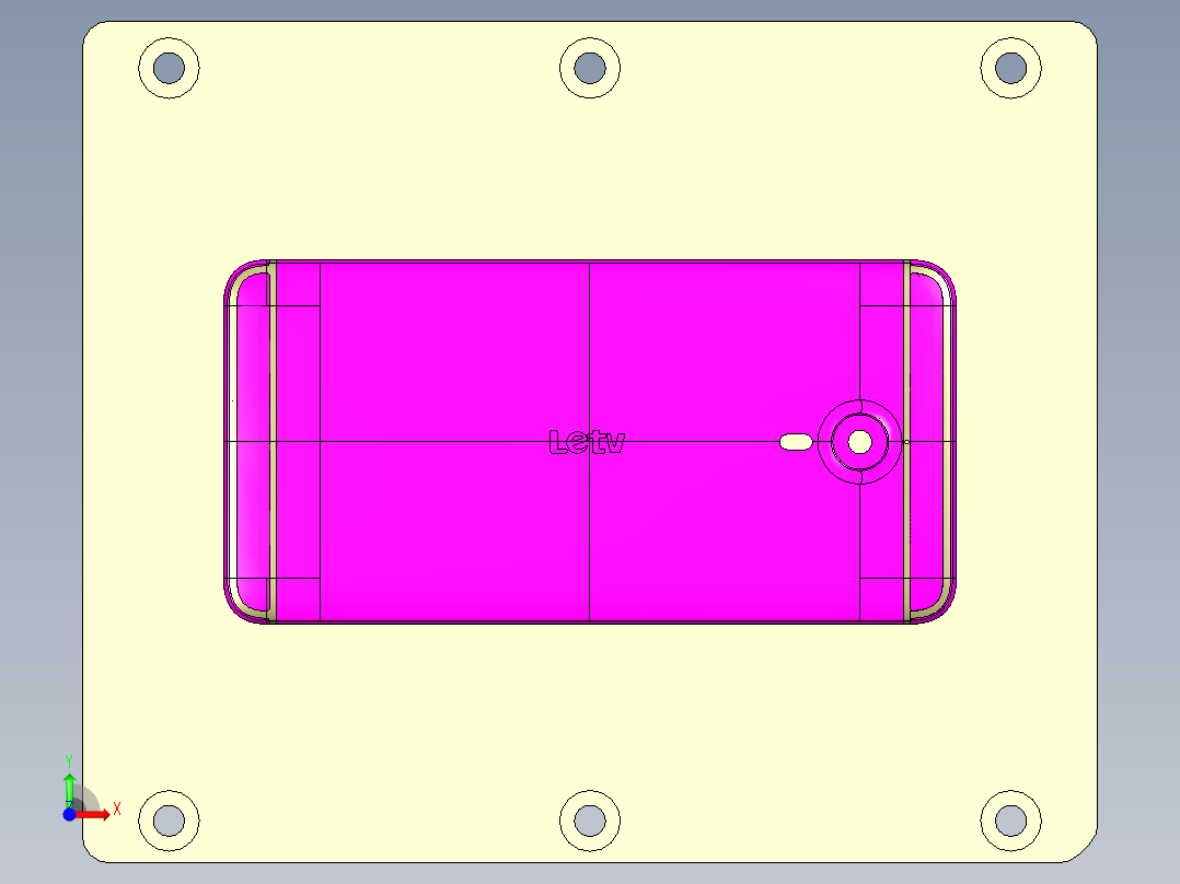 X1-笔记本CNC工装夹具三维模型CNC8-ZHIJU-03-07前视图