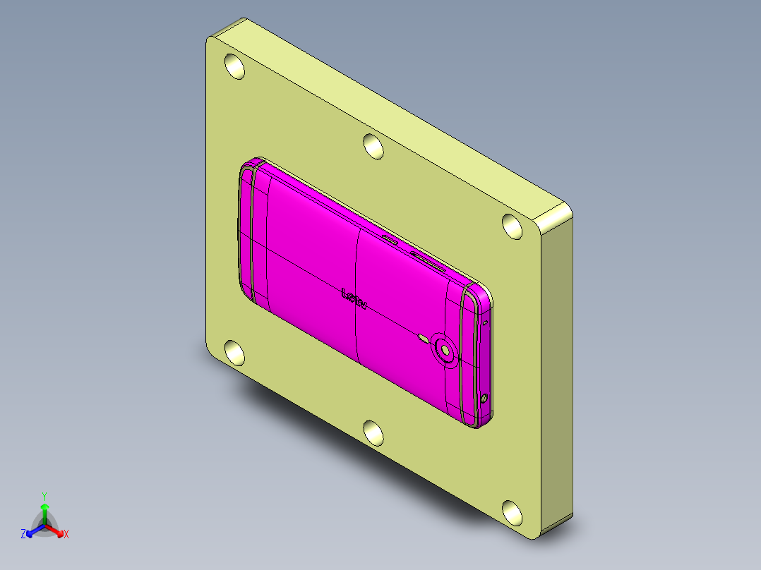 X1-笔记本CNC工装夹具三维模型CNC8-ZHIJU-03-07正等轴测图