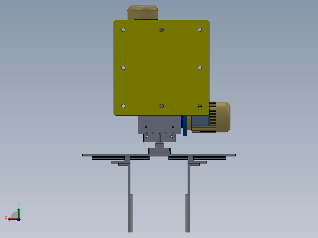 抓取翻转升降机sw10后视图