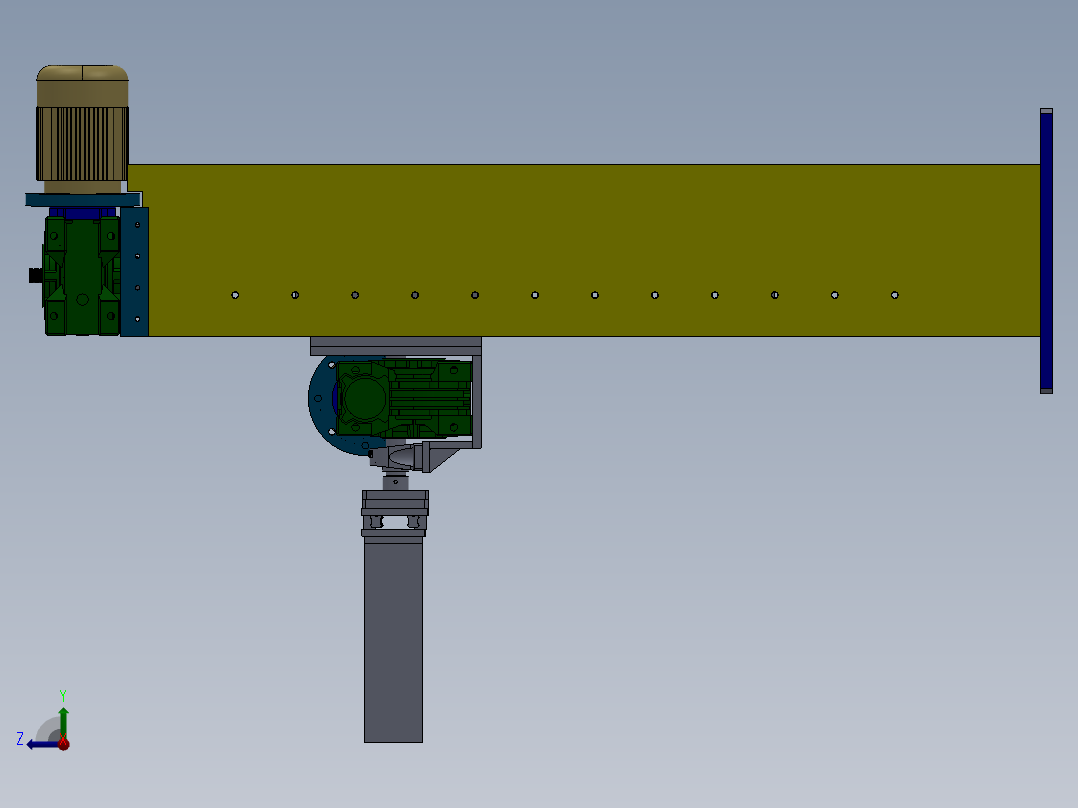 抓取翻转升降机sw10右视图
