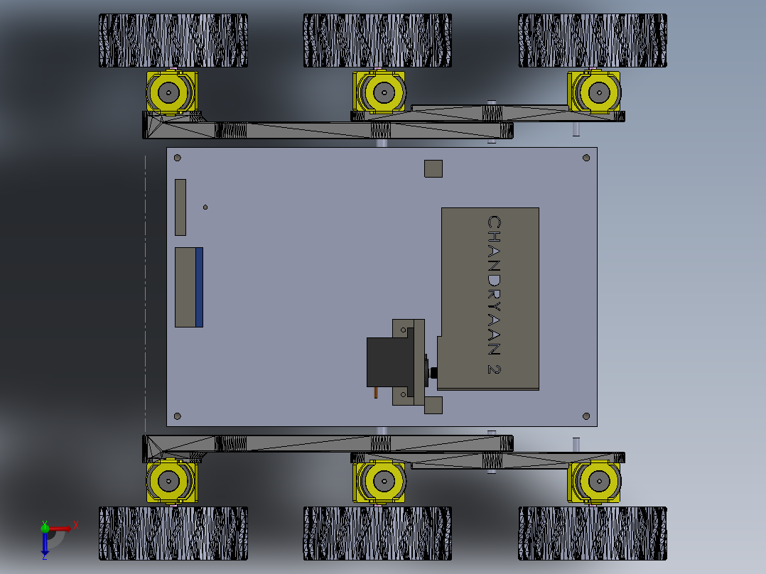 印度月球车PRAGYAN模型sw17可编辑俯视图