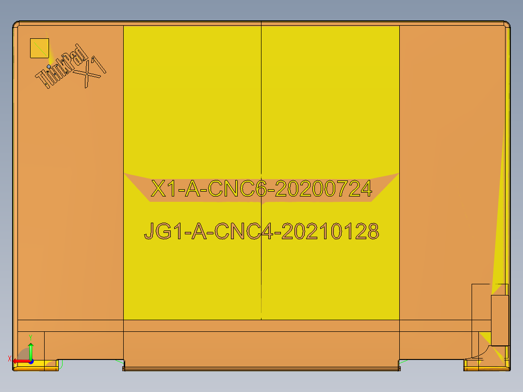 金属外壳铣内腔凹槽编程程序模型后视图